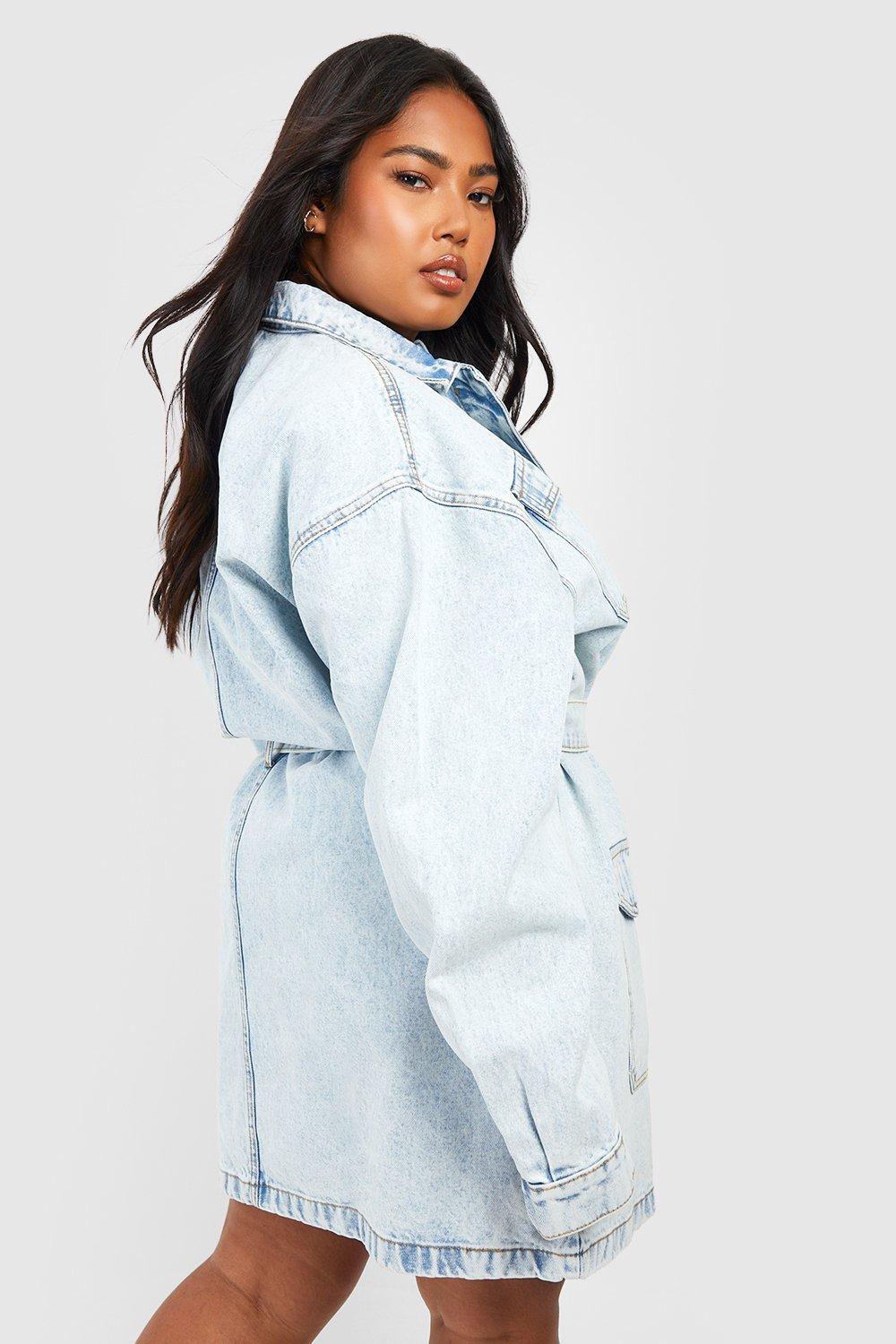 Boohoo denim hot sale dress sale